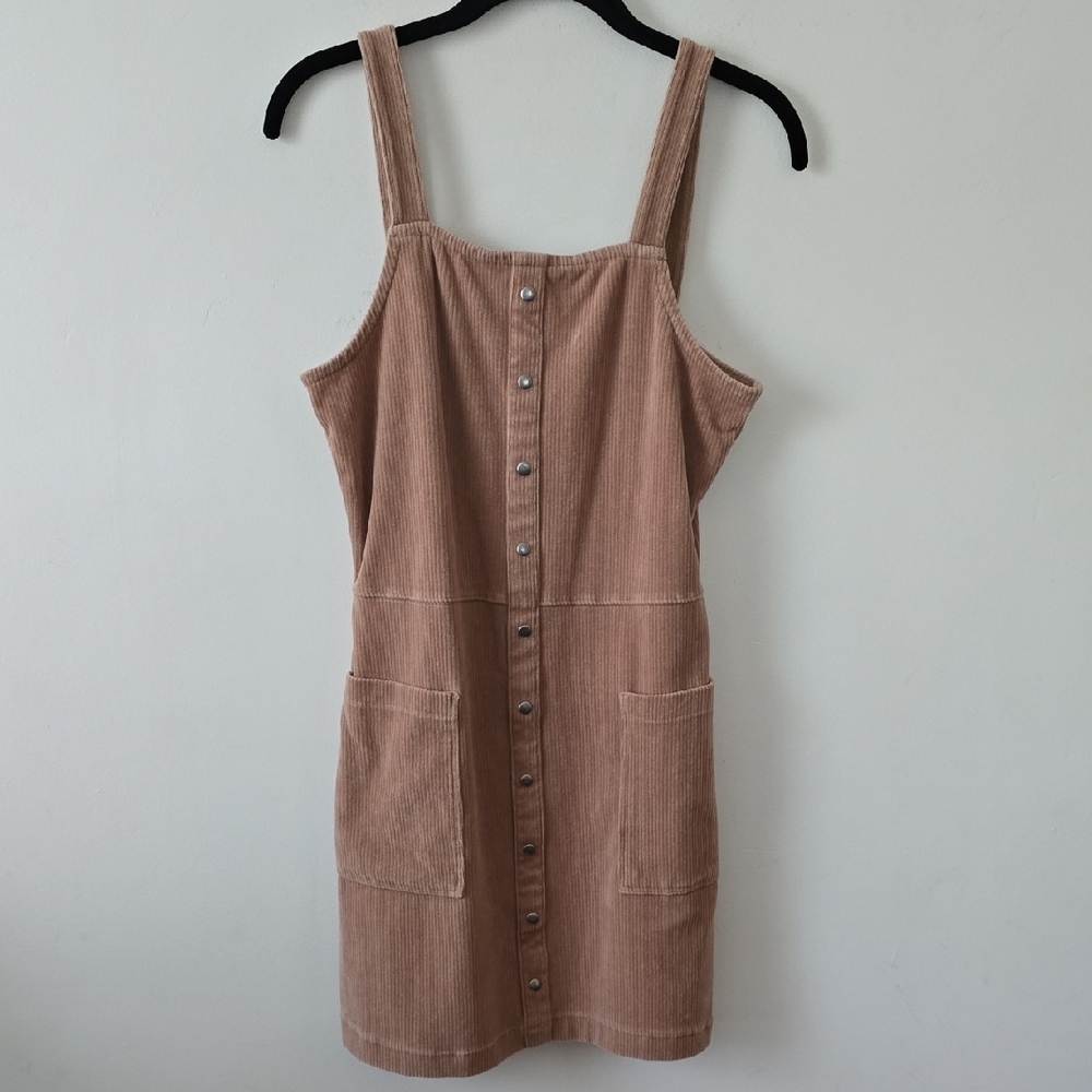 Abercrombie Kids Corduroy Button-Front Dress in Tan Size 15/16